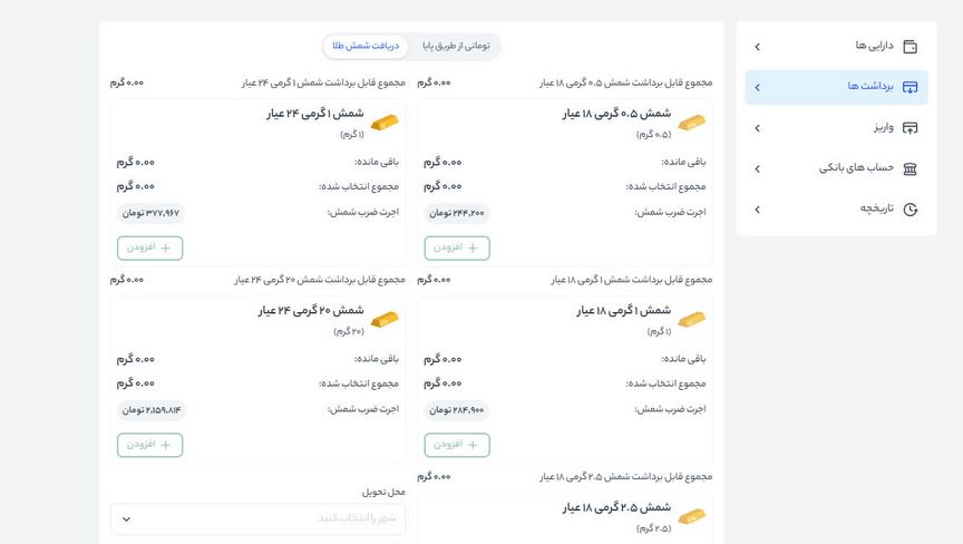 آموزش خرید و فروش طلای آب شده آنلاین در زرافزا